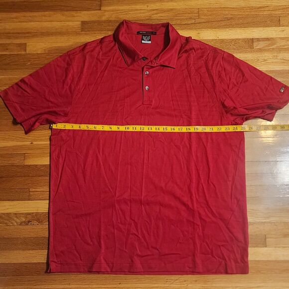 Nike Shirt Mens XL Red Tiger Woods Golf Collection Lakeridge Polo Short Sleeve - Picture 6 of 7